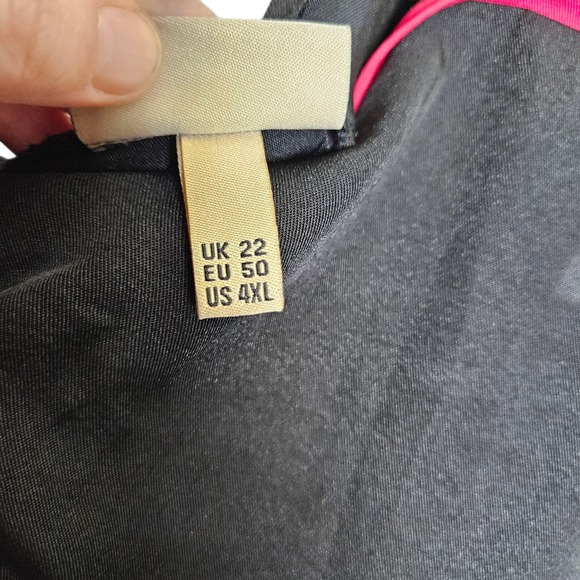 Lindy Bop NWOT Pin Up Fit‎ Flare Midi Dress Retro Rockabilly Black Milkmaid 4XL - Picture 4 of 10